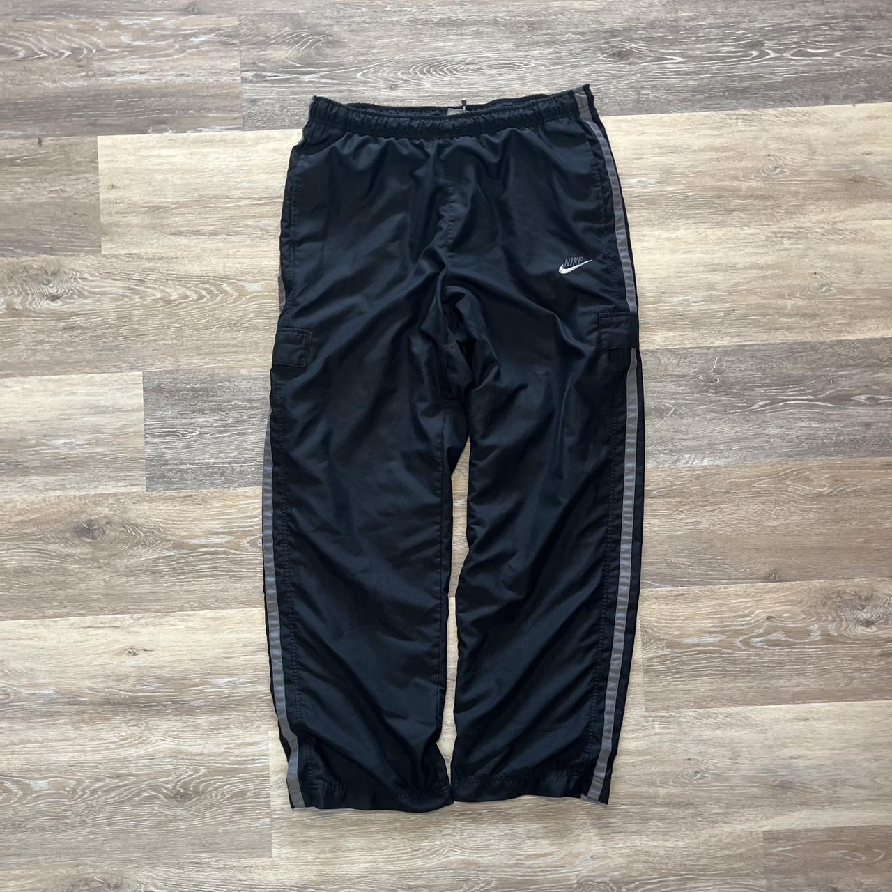 Y2K Nike Track pants Men 29” Waist Red black Loose - Depop