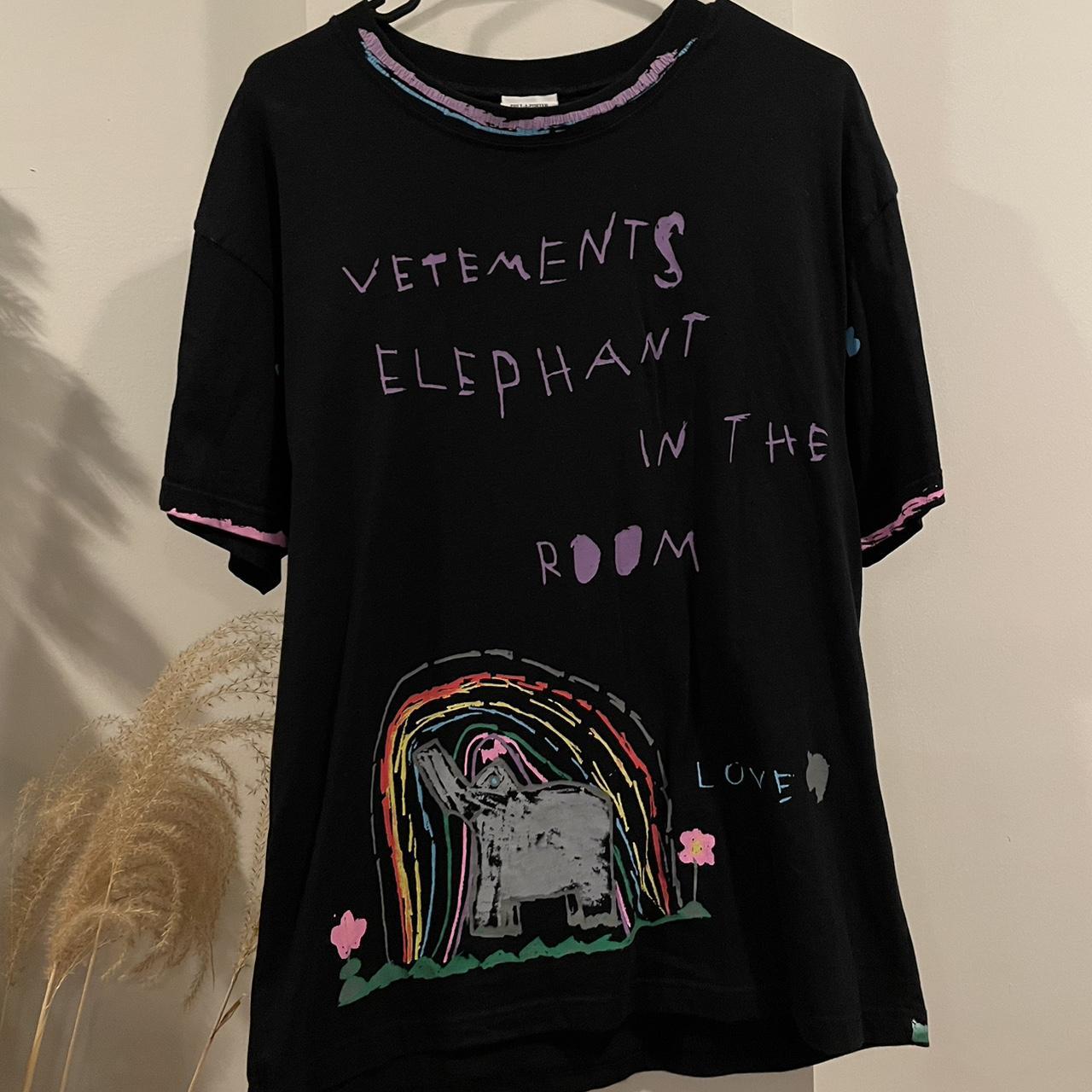 Vetements ‘Elephant in the Room’ Black T-Shirt , Was...