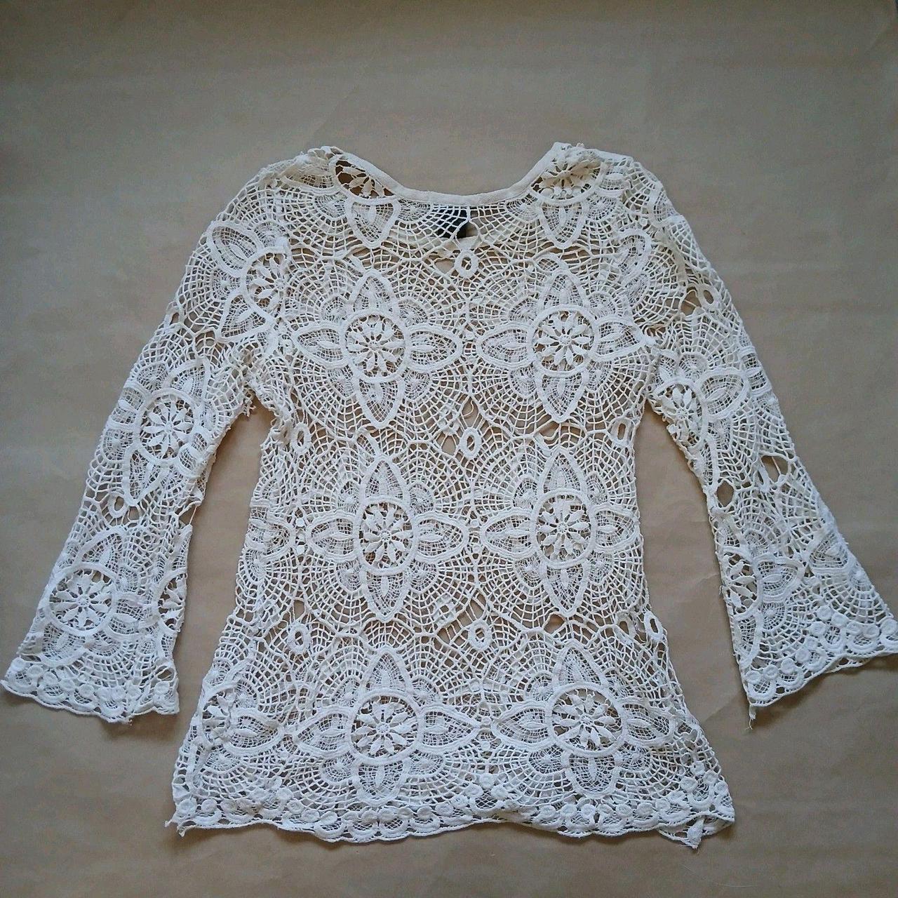 Source Unknown Women's Blouse - Cream - M – Desig… - image 2