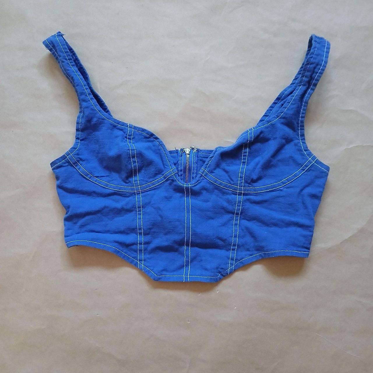 Source Unknown Women's Crop top - Blue - 12 – Sha… - image 1