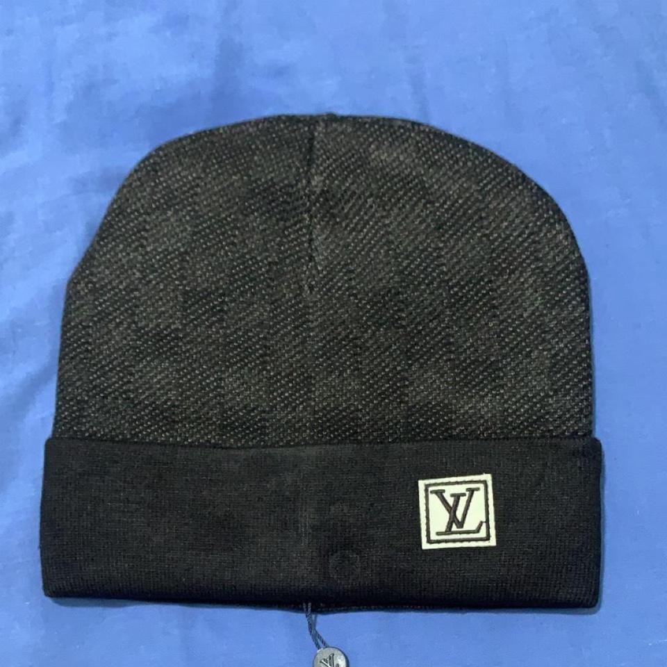 Louis Vuitton Light Grey Beanie 100% - Depop