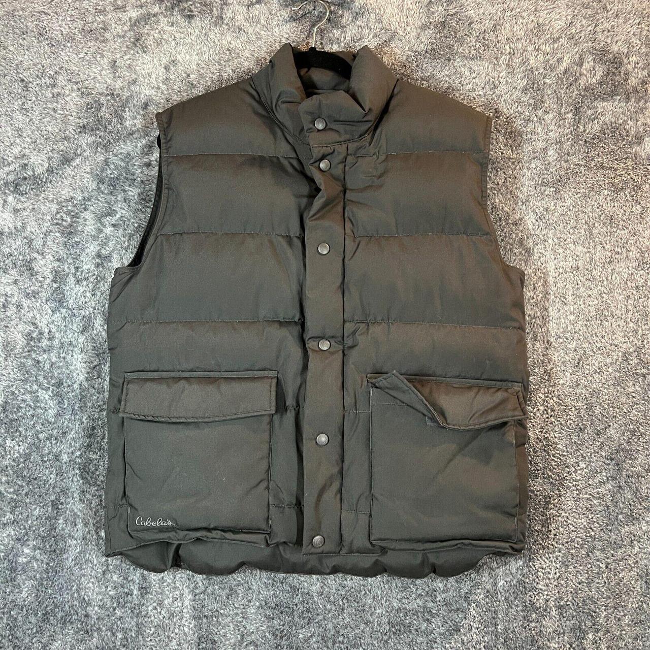 Cabelas Puffer Vest Mens Medium Gray Goose Down 550. Depop