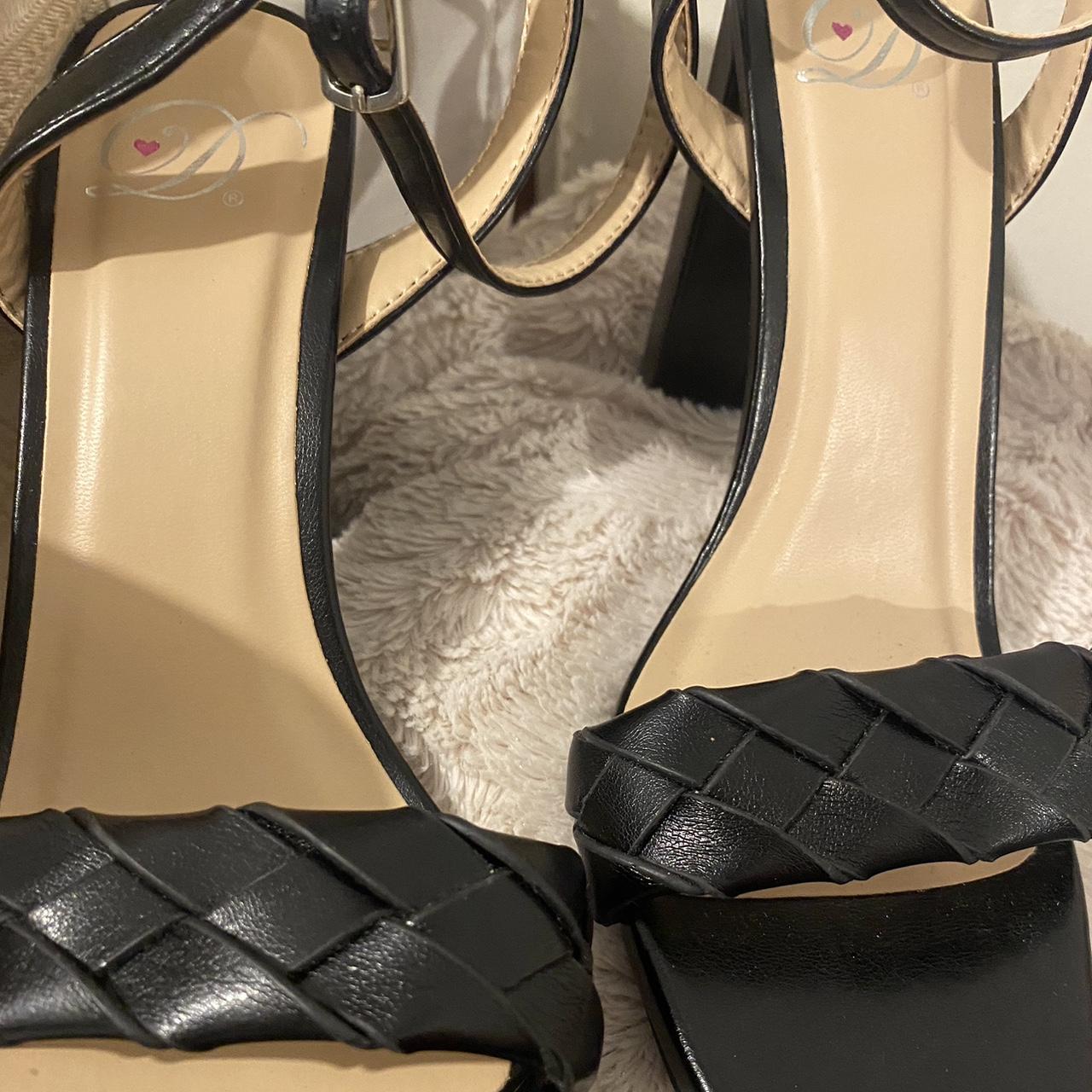 three inch black heels