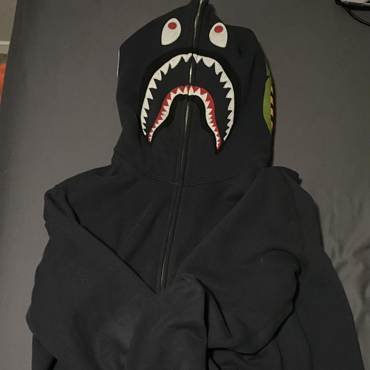 BAPE Men's Black Hoodie | Depop