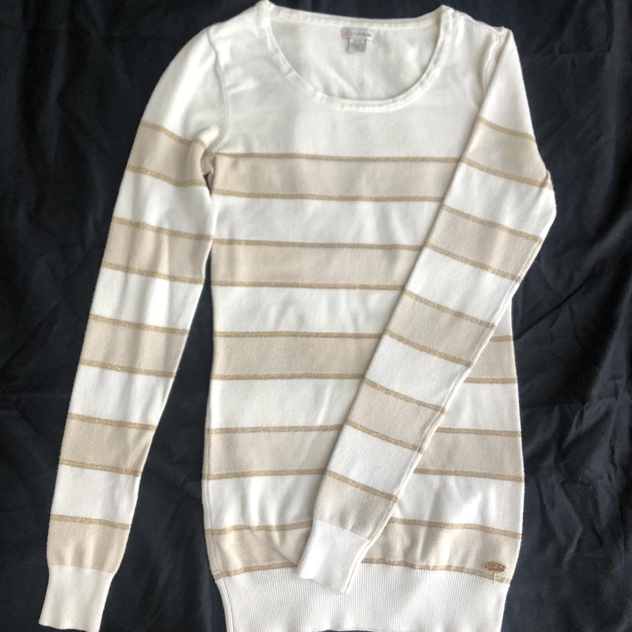 Gold and white guess hot sale shirt