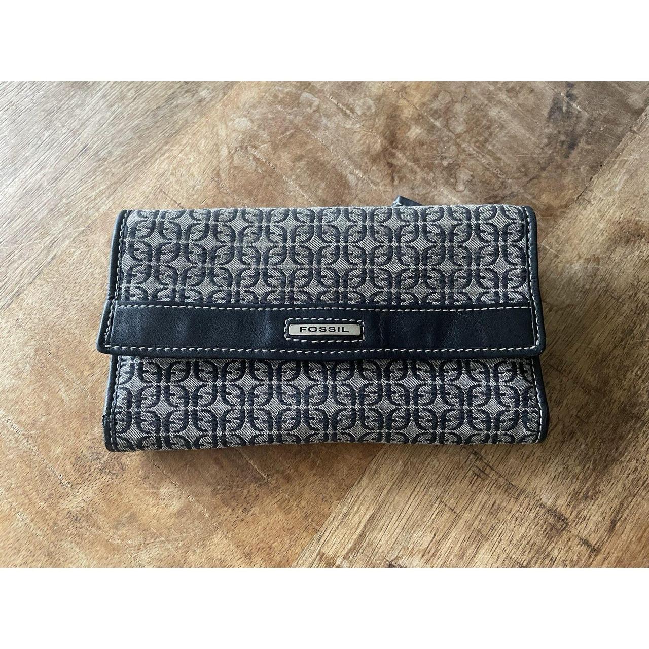 Fossil Women's Wallet - Grey – Fossil Monogram Ca… - image 1