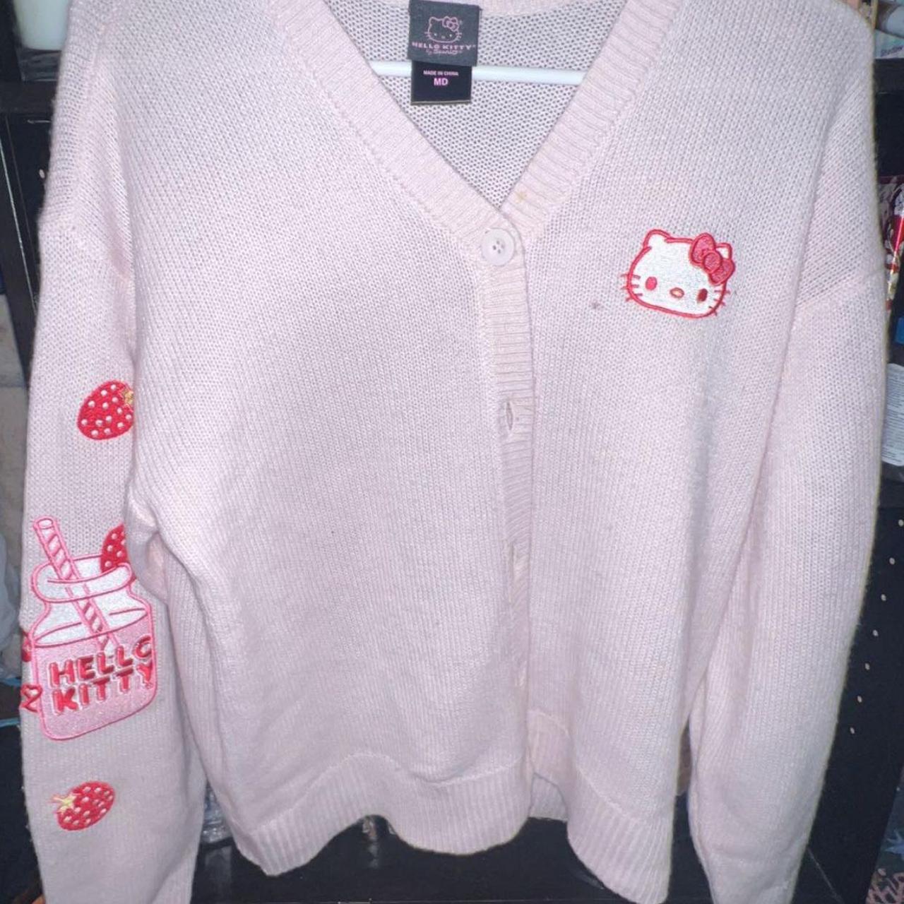 Hello kitty cardigan I only wore it once it’s size... - Depop