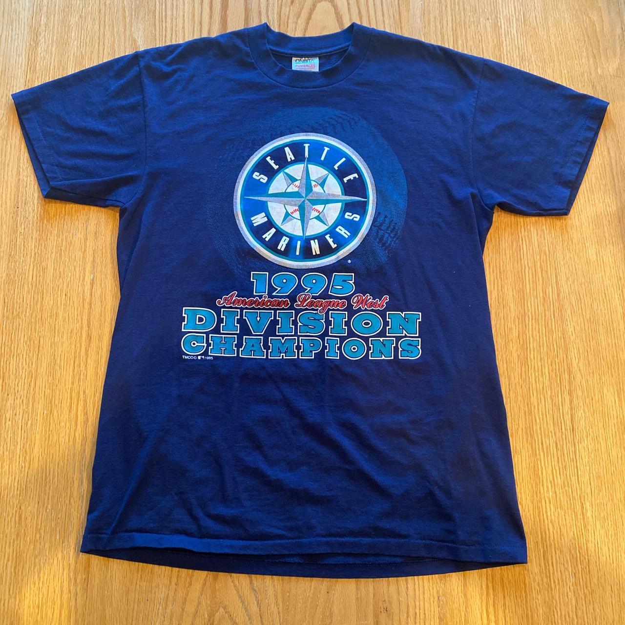 Vintage Seattle Mariners NWT 1995 ALDS Champs Shirt. - Depop