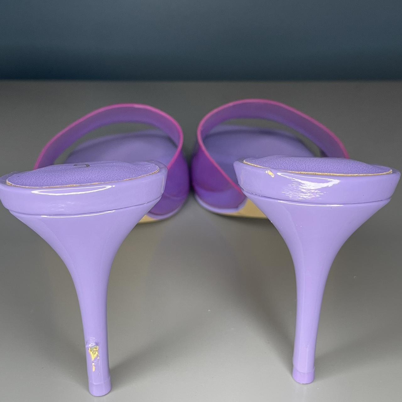 ALDO●コルビーウェッジサンダル - Purple Iridescent purple heels Aldo Size 8 #aldo #heels | Depop