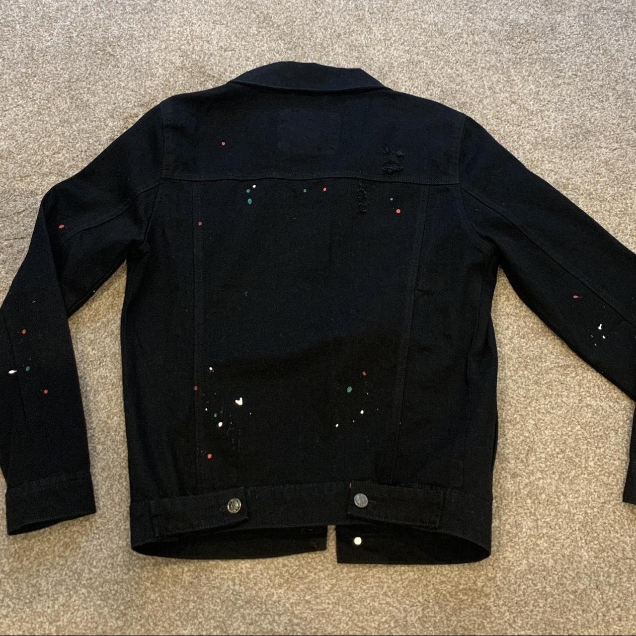NVLTY black paint splatter jacket, never been worn,... Depop