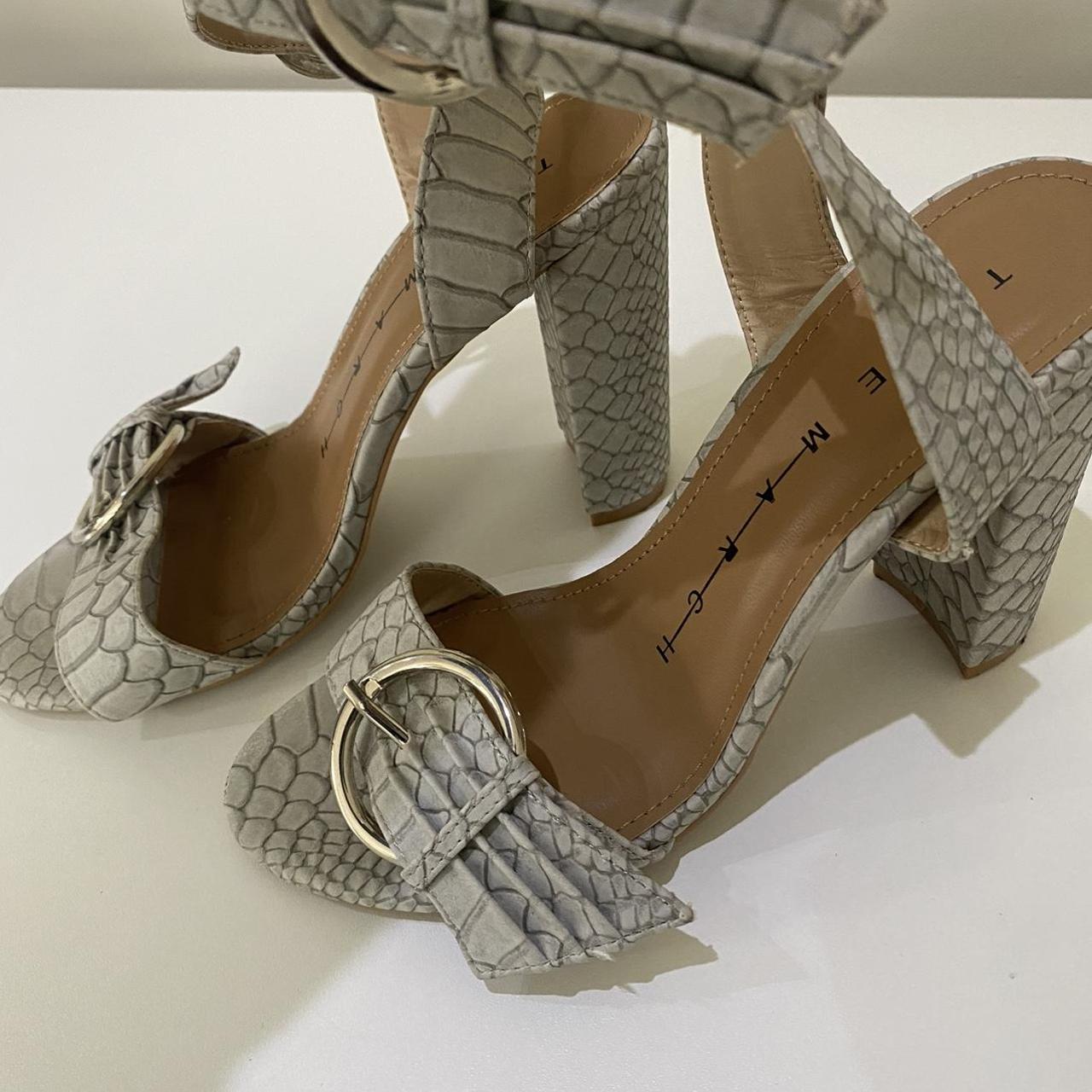 asos silver block heels