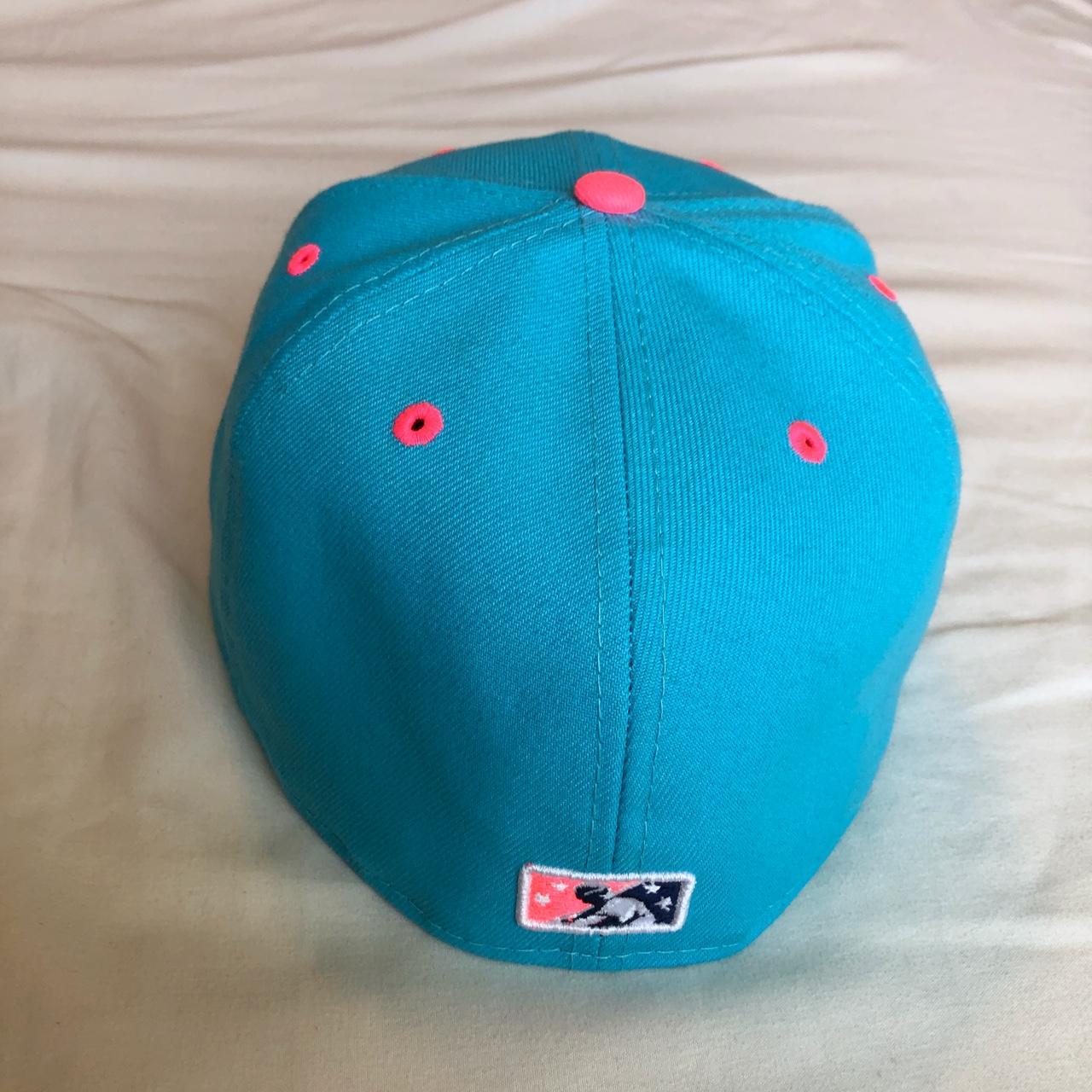 NEW ERA—-LA BABY BLUE CAP PINK BRIM - Depop