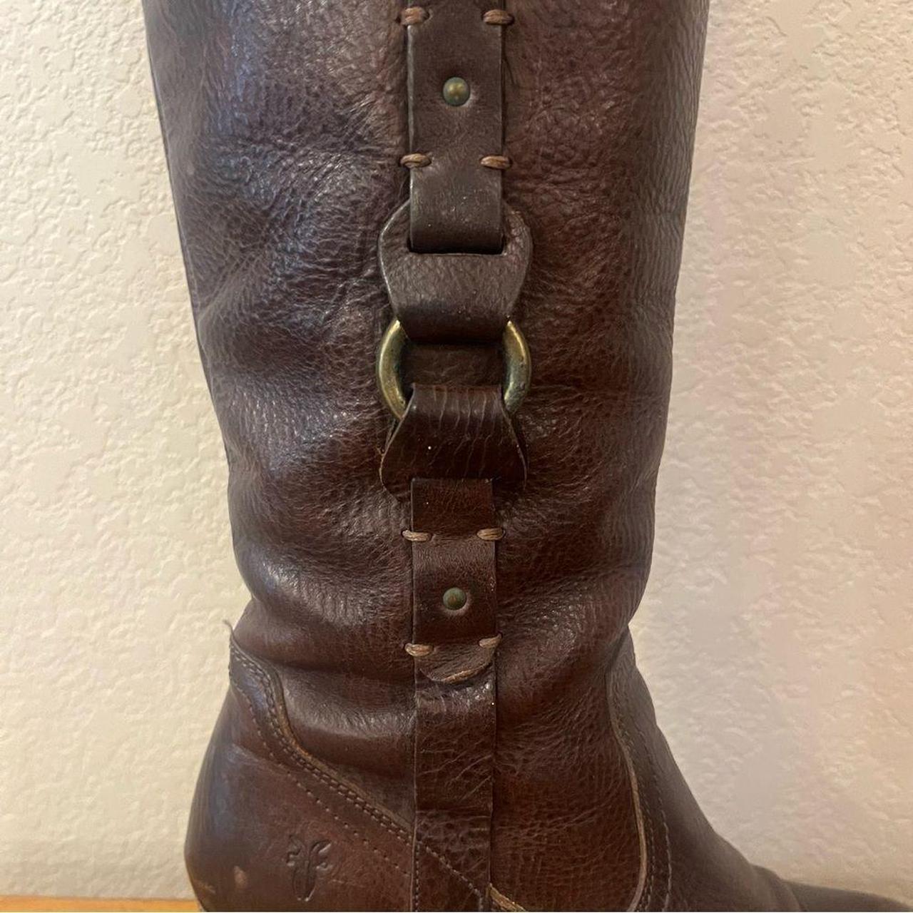 Frye brown harness shops boots