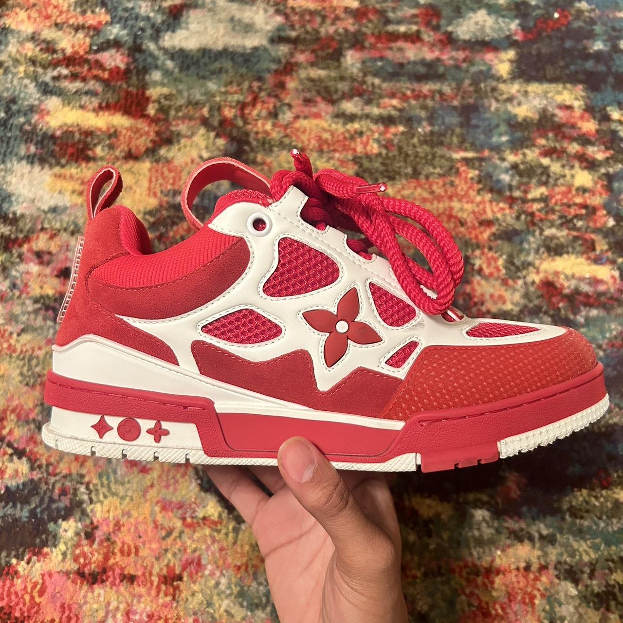 LOUIS VUITTON LV SKATE RED Lightly worn Comes with | Depop LOUIS VUITTON LV SKATE RED Lightly worn Comes with | Depop