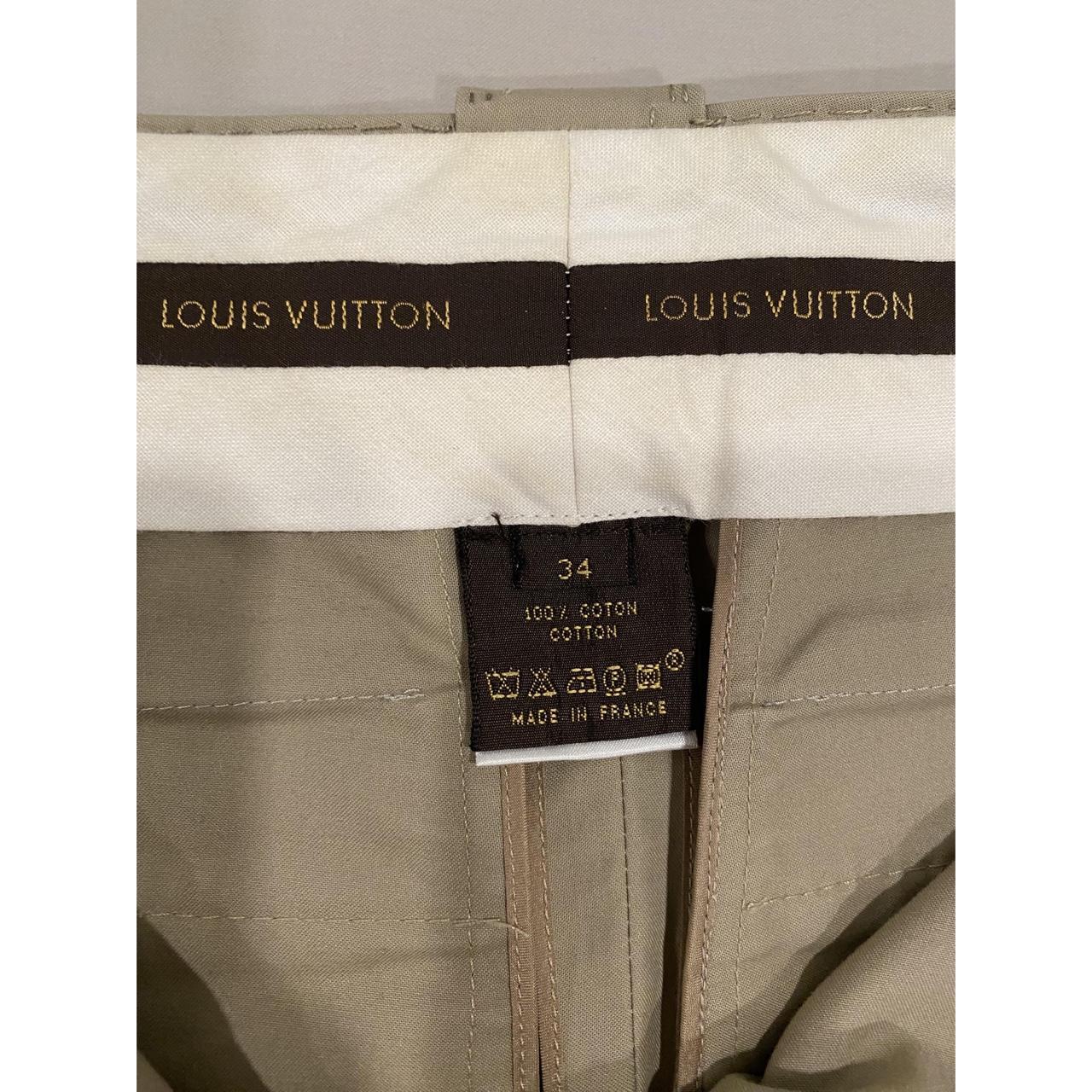 Authentic Louis Vuitton Beige Cotton Womens Pants Size 34