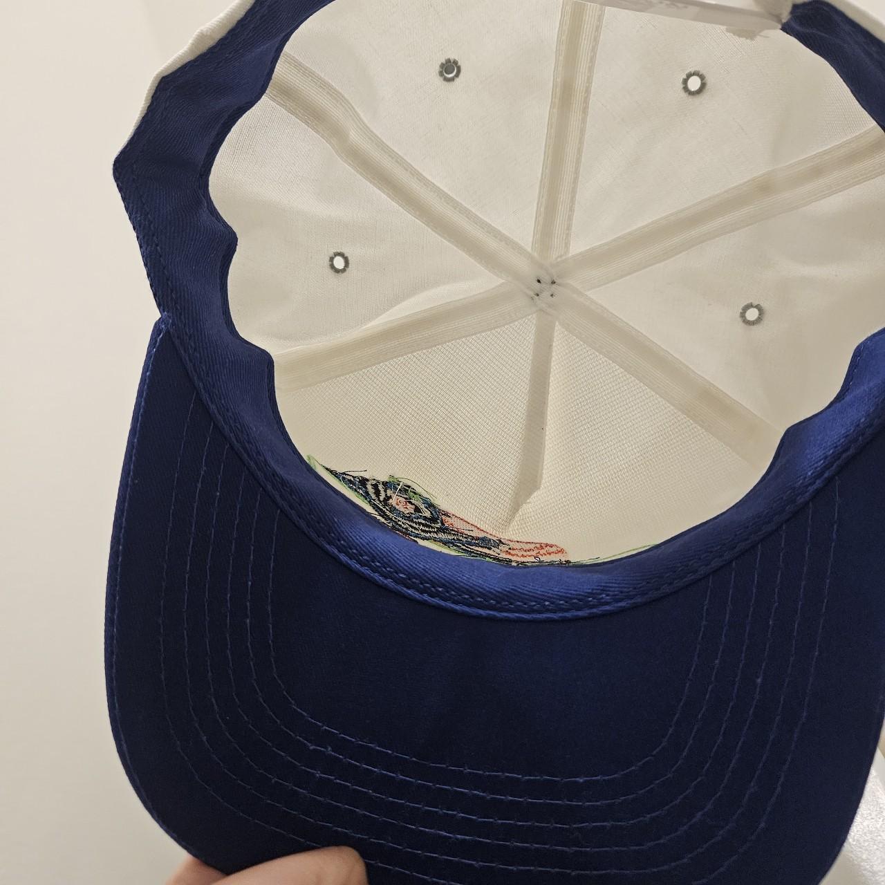 Men's White and Blue Hat (3)