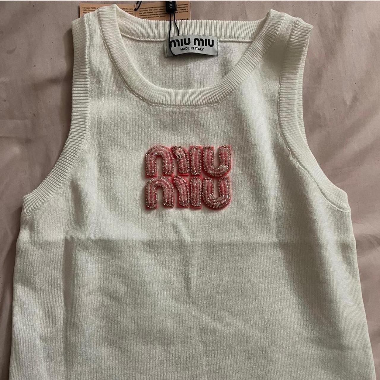 Miu Miu Women's Tank top - White/Multi - S – Miu … - image 1