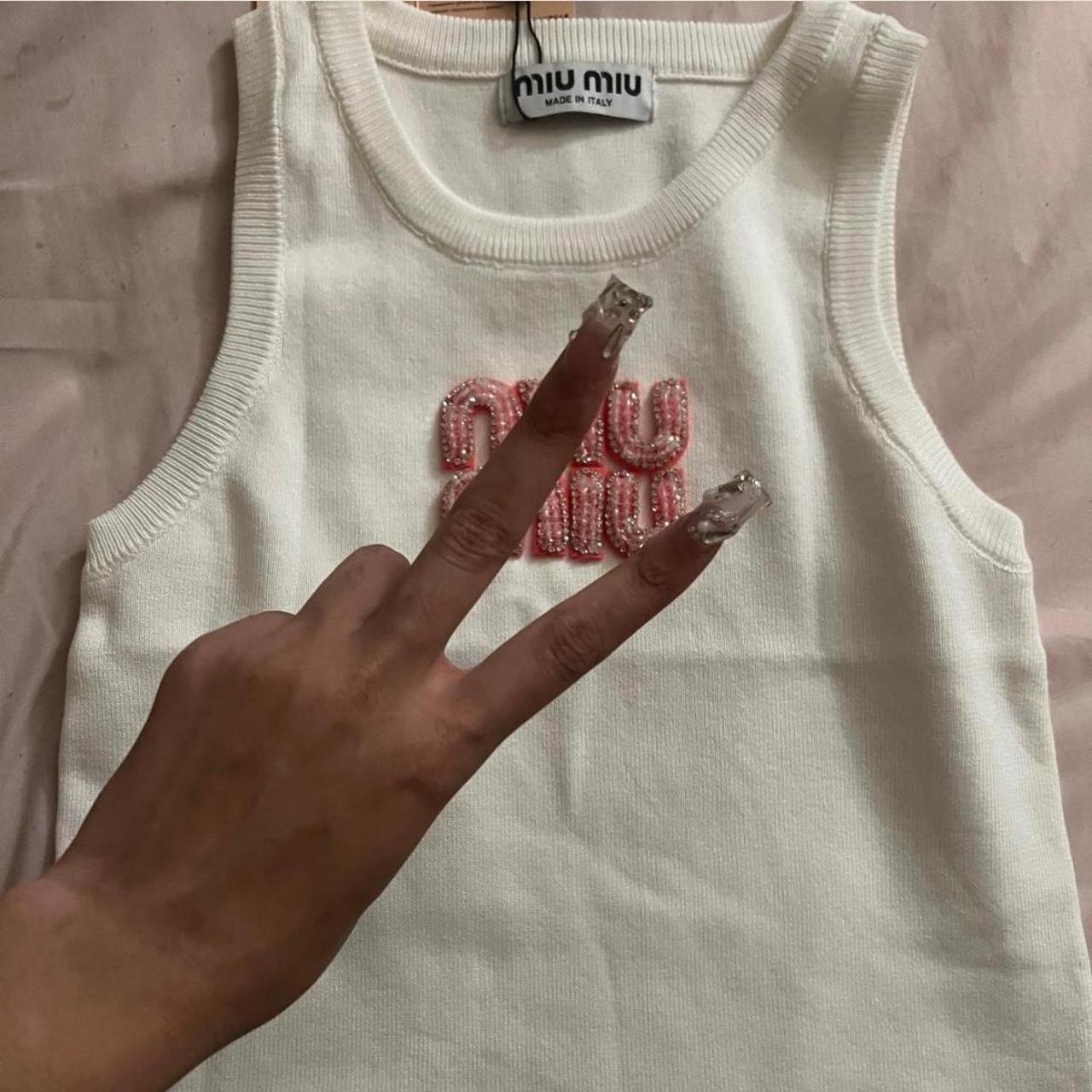 Miu Miu Women's Tank top - White/Multi - S – Miu … - image 2