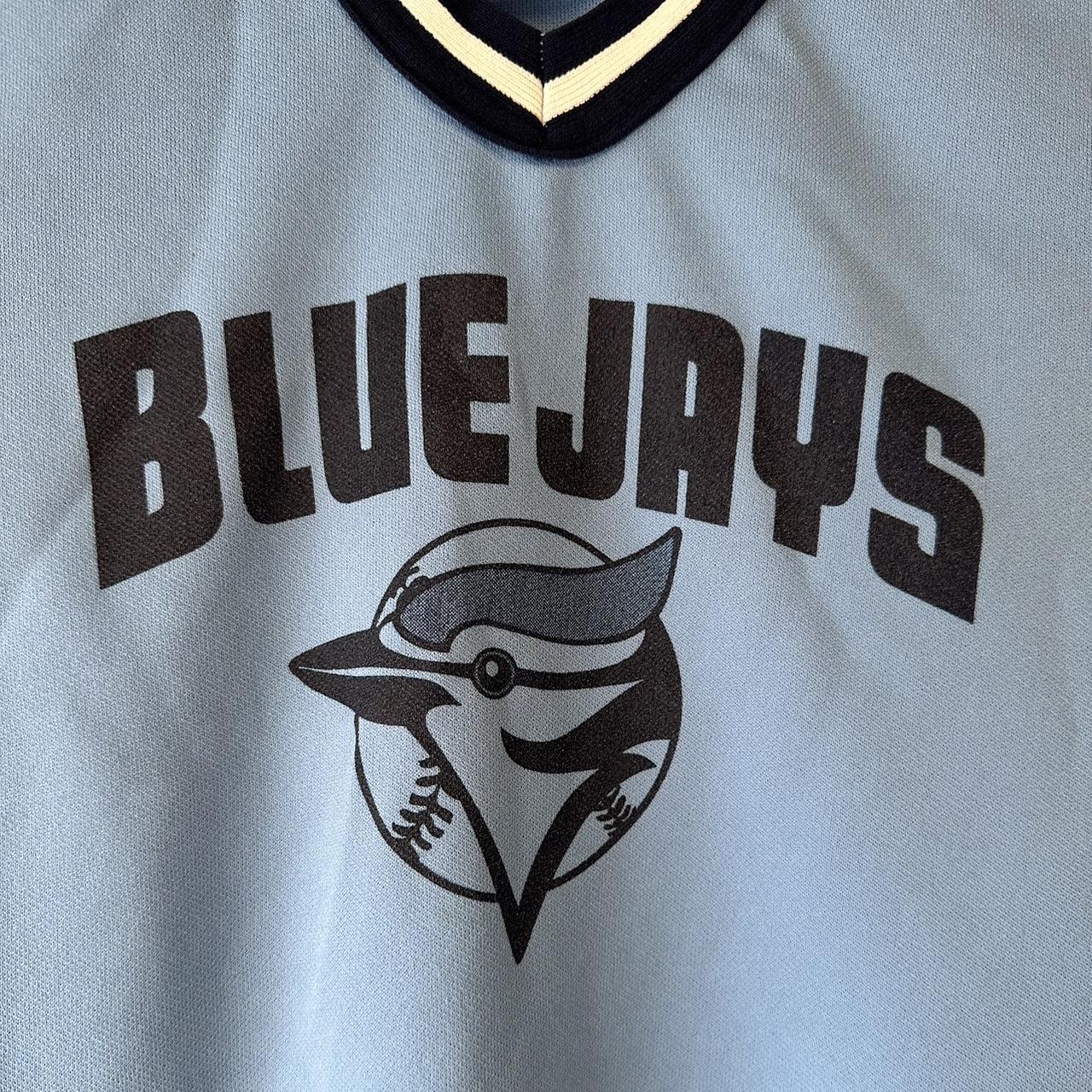 Vintage 90s Blue Jays Jersey Size Kids Medium Made - Depop