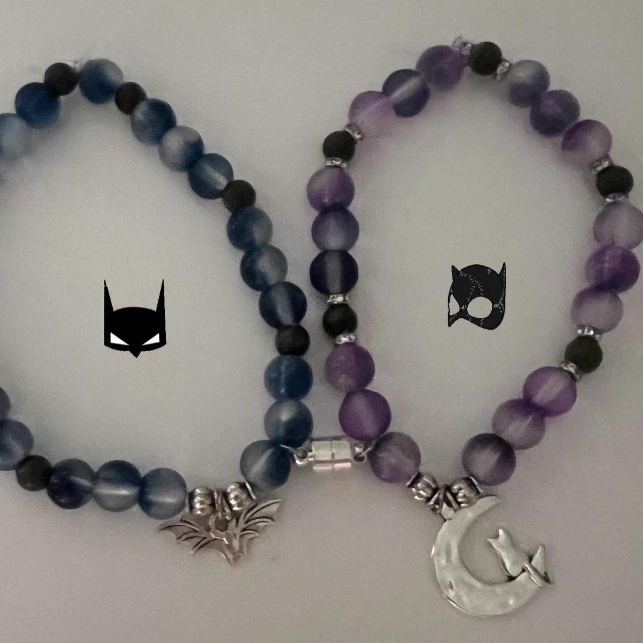 batman and catwoman bracelet 5 left message before... - Depop