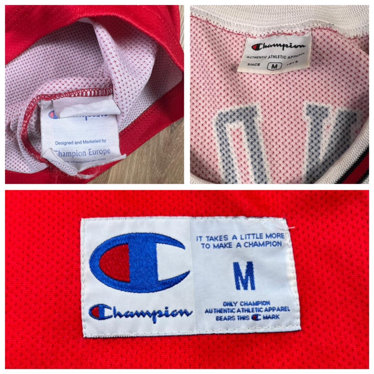 Champion Men's Red and Black T-shirt | Depop