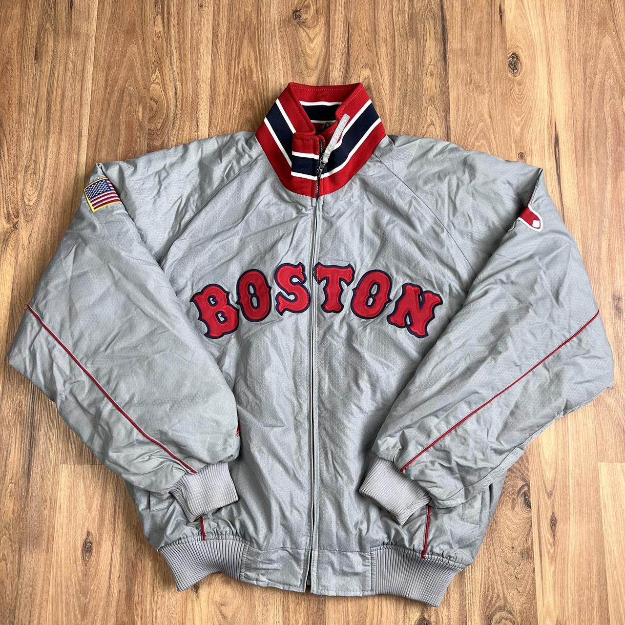 vintage 90s varsity bomber jacket Majestic Boston Red Sox