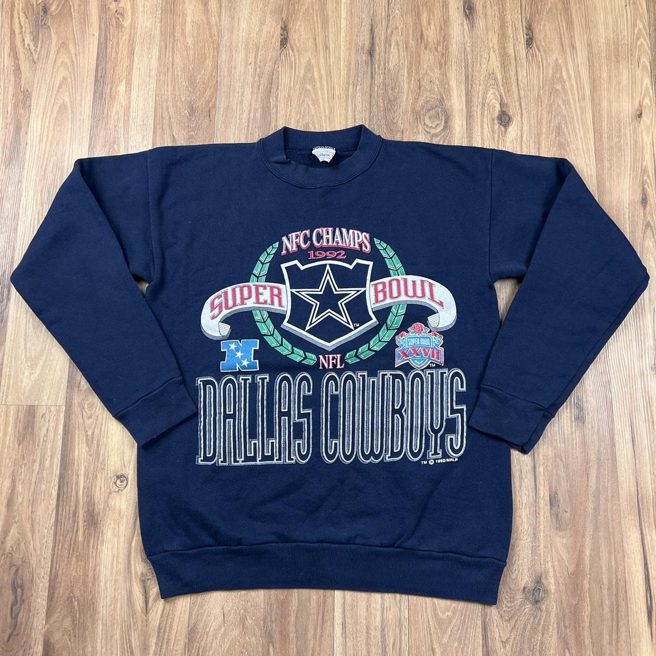 Dallas cowboys navy blue sweatshirt with graphic on - Depop