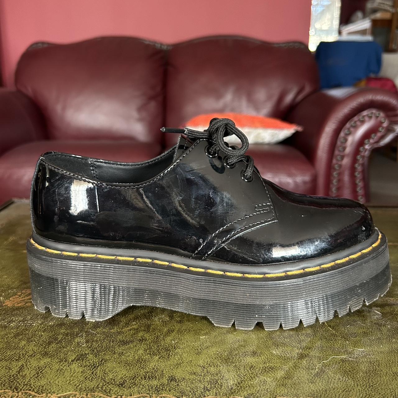 1461 rainbow patent quad shoes