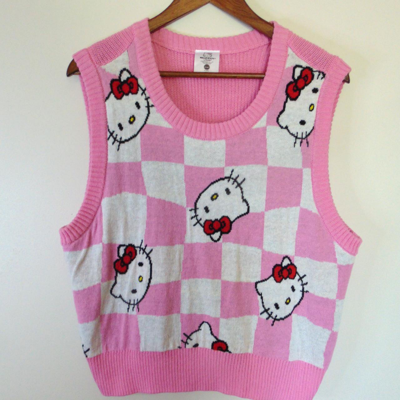 Sanrio Hello Kitty Pink Sleeveless Knit Sweater