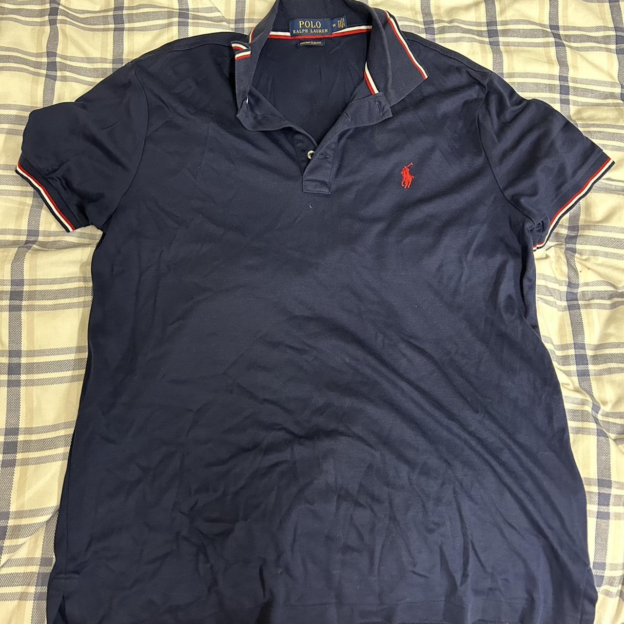 ralph lauren navy polo shirt !!! men’s uk size m.... - Depop