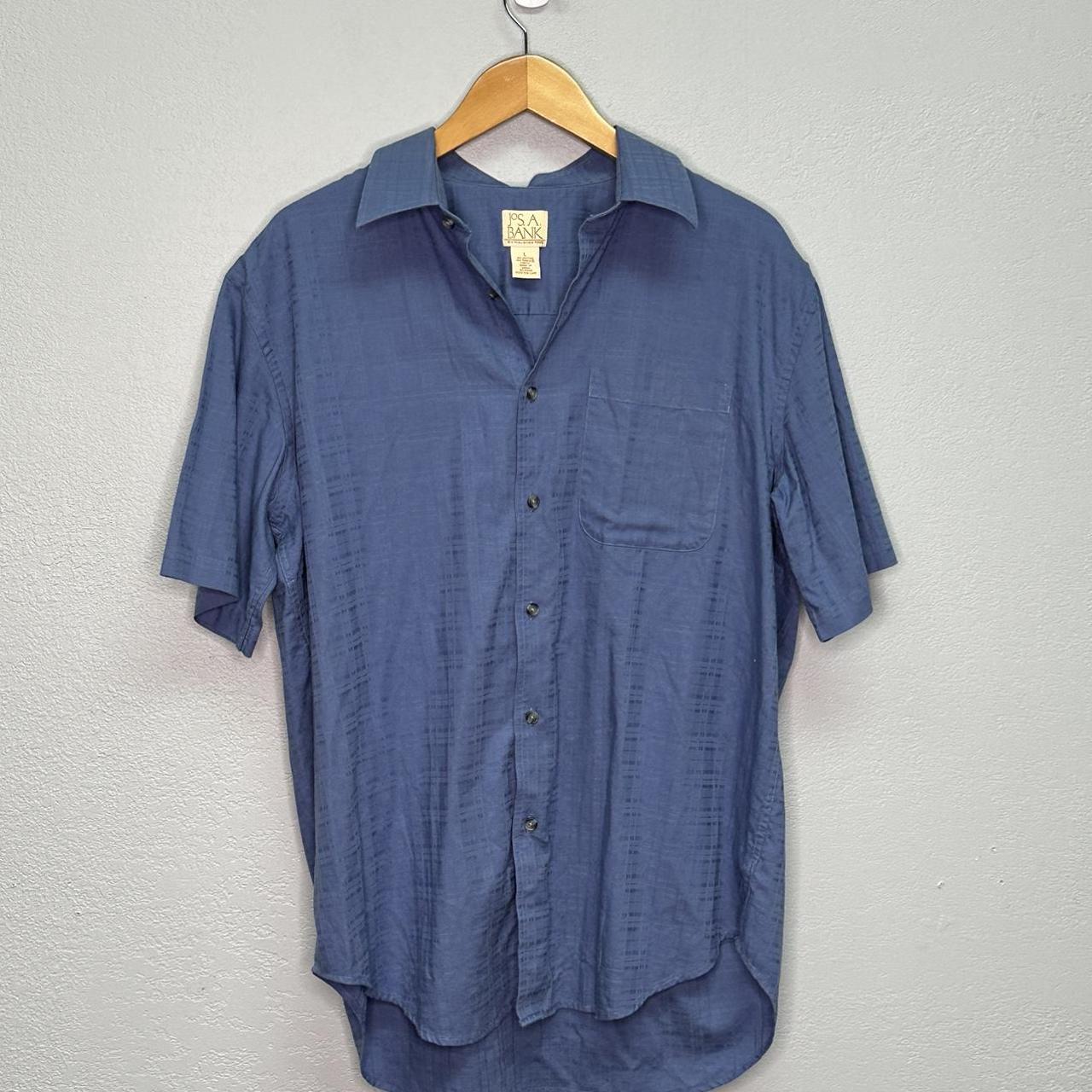 Jos. A. Bank Men's Blue Shirt | Depop