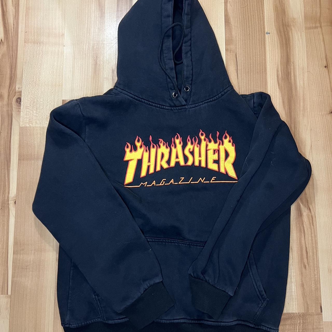 Only worn a few times Kids L Thrasher hoodie Depop