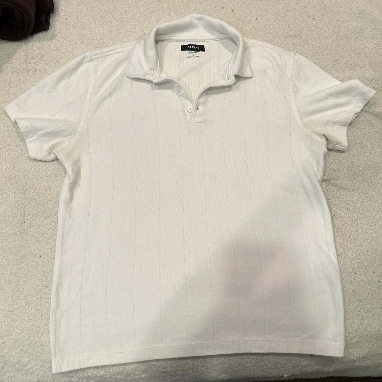 Alfani Men's White Polo-shirts | Depop