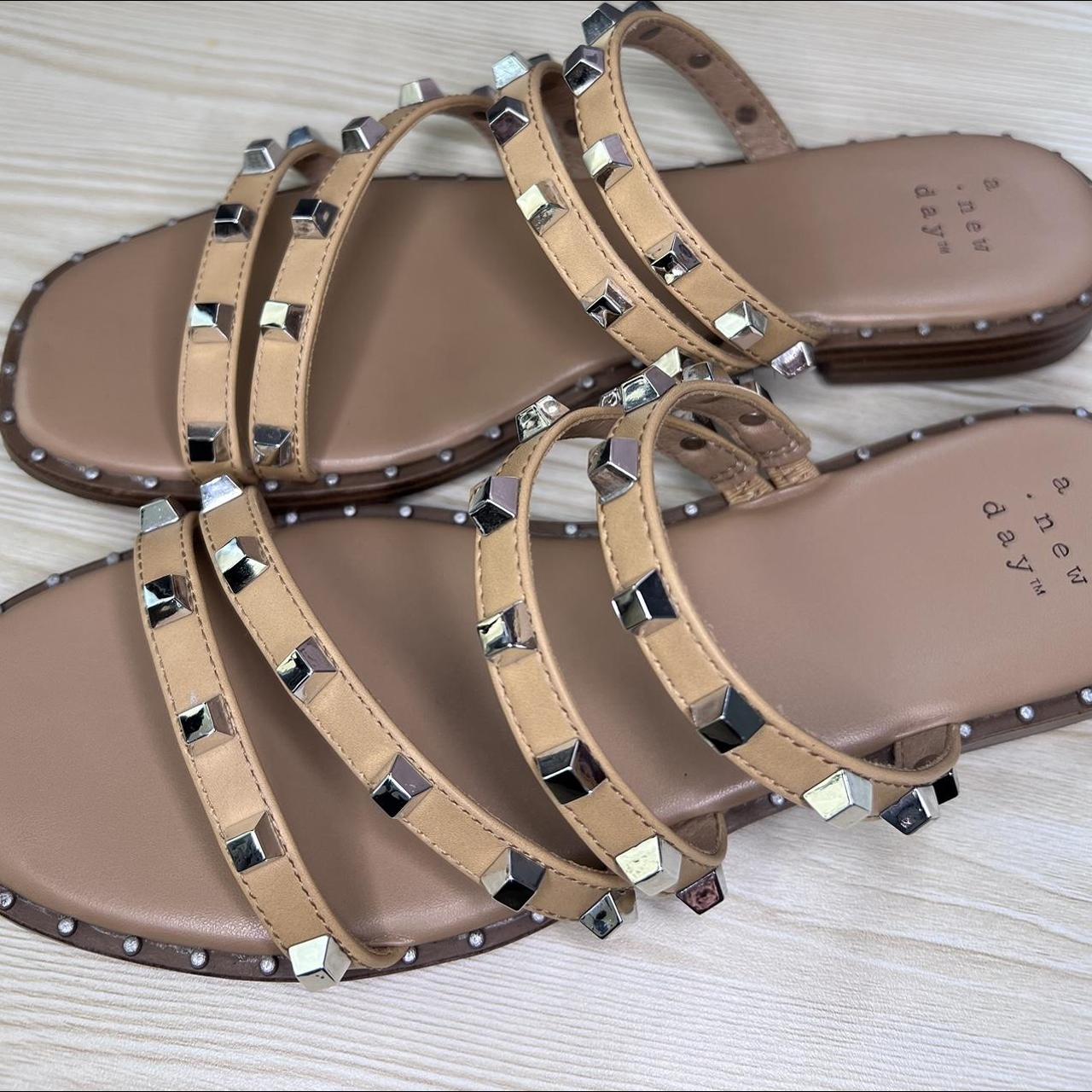 A New Day Women's Tan Sandals | Depop