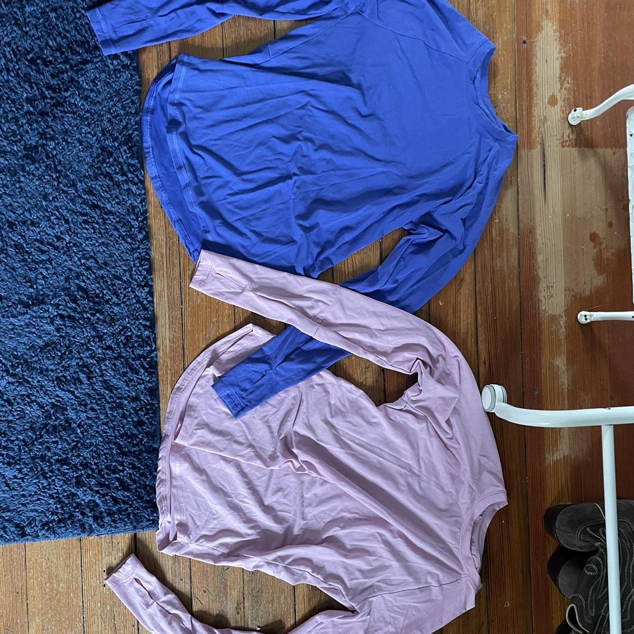 Blue & Pink Longsleeve Workout Tops, Selling as a