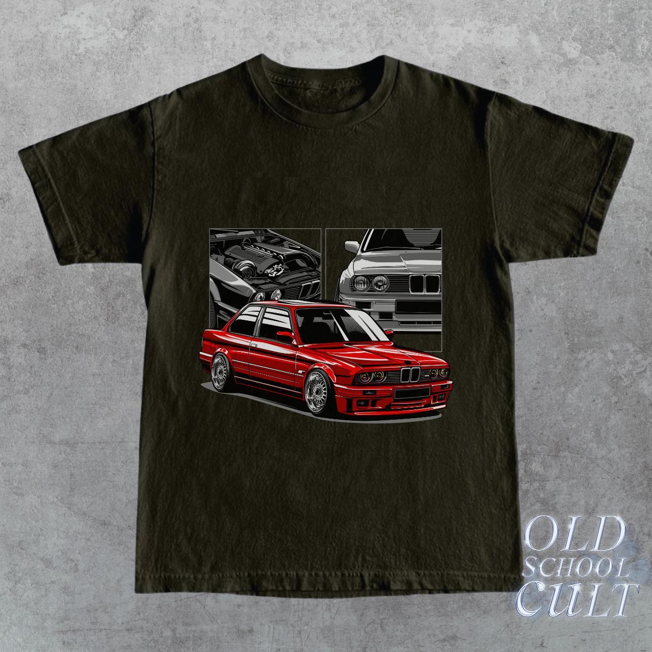 BMW E30 M3 Vintage 90s Style T-Shirt | Racing Retro... - Depop