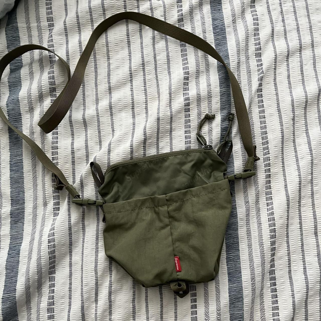 Supreme neck pouch Color: Olive Worn multiple... - Depop