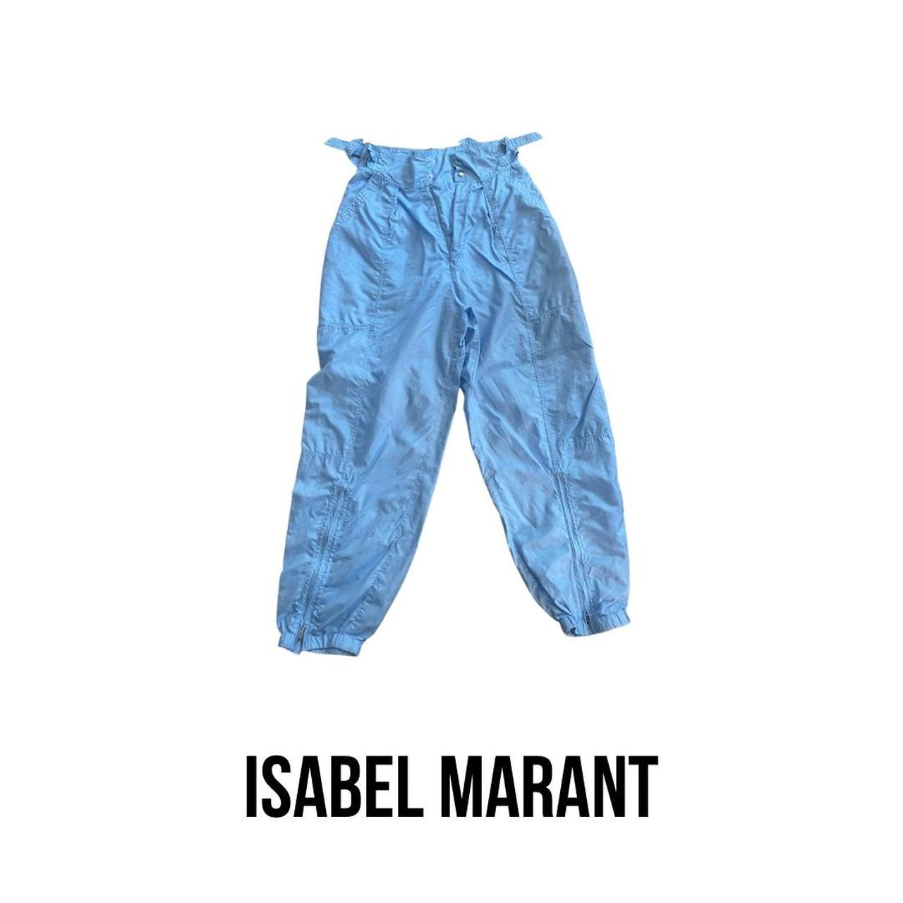 ISABEL MARANT, Olga pleated shell tapered pants, Size...