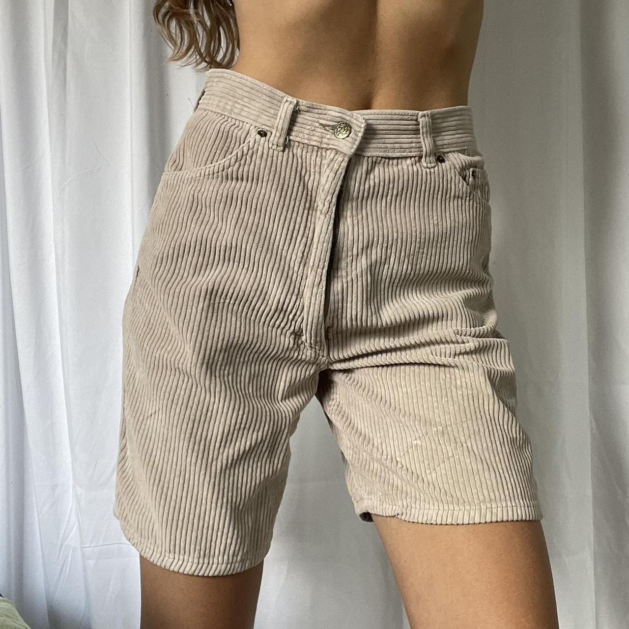 vintage corduroy bermuda shorts insanely perfect... - Depop