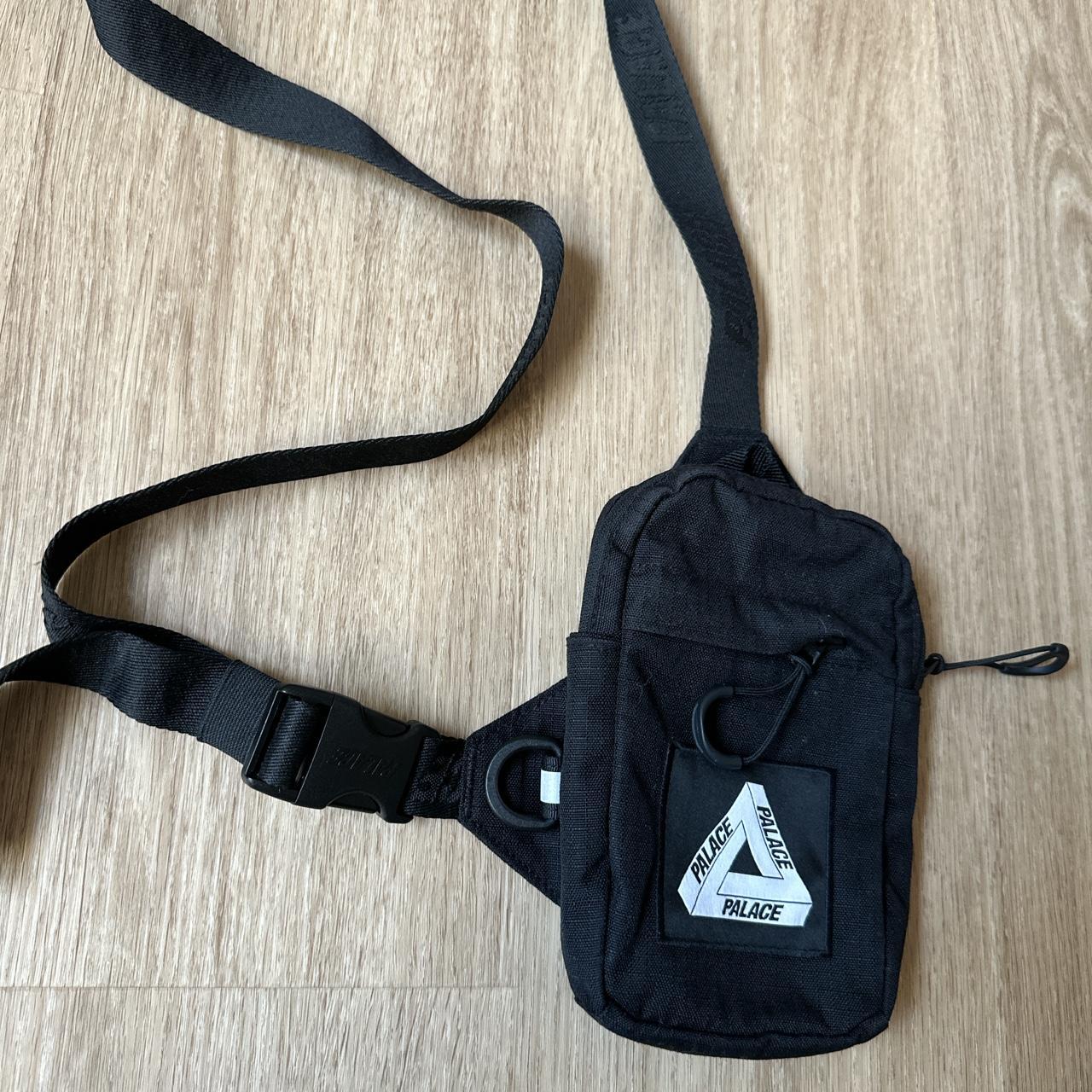 Palace black codura shot bag. 1 front pocket 1... - Depop