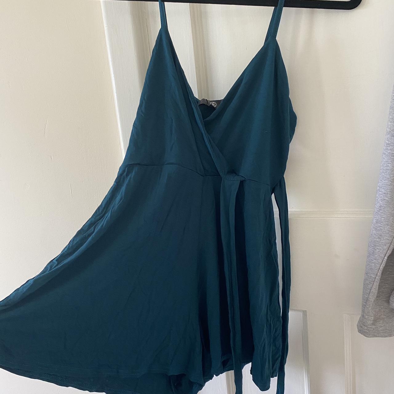 Missguided Emerald wrap mini dress