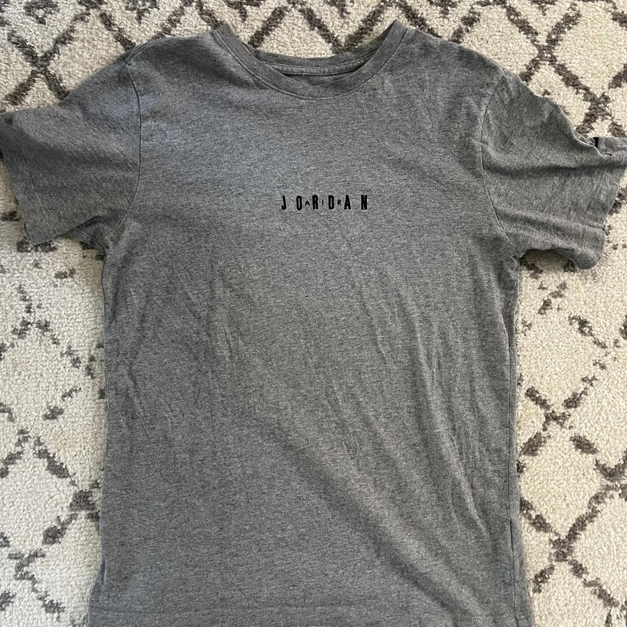 Vintage grey Air Jordan T-shirt - Depop