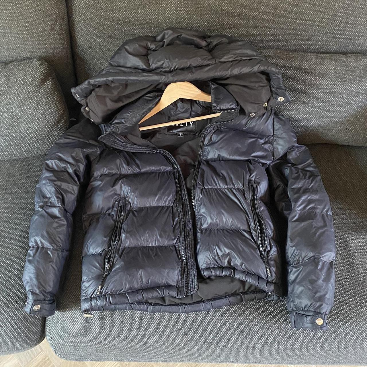Small black nvlty coat good condition can take the... - Depop