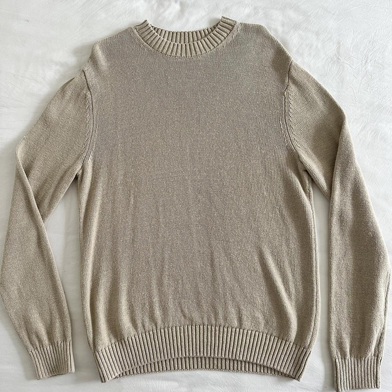 Mango Men's Cream Jumper Depop