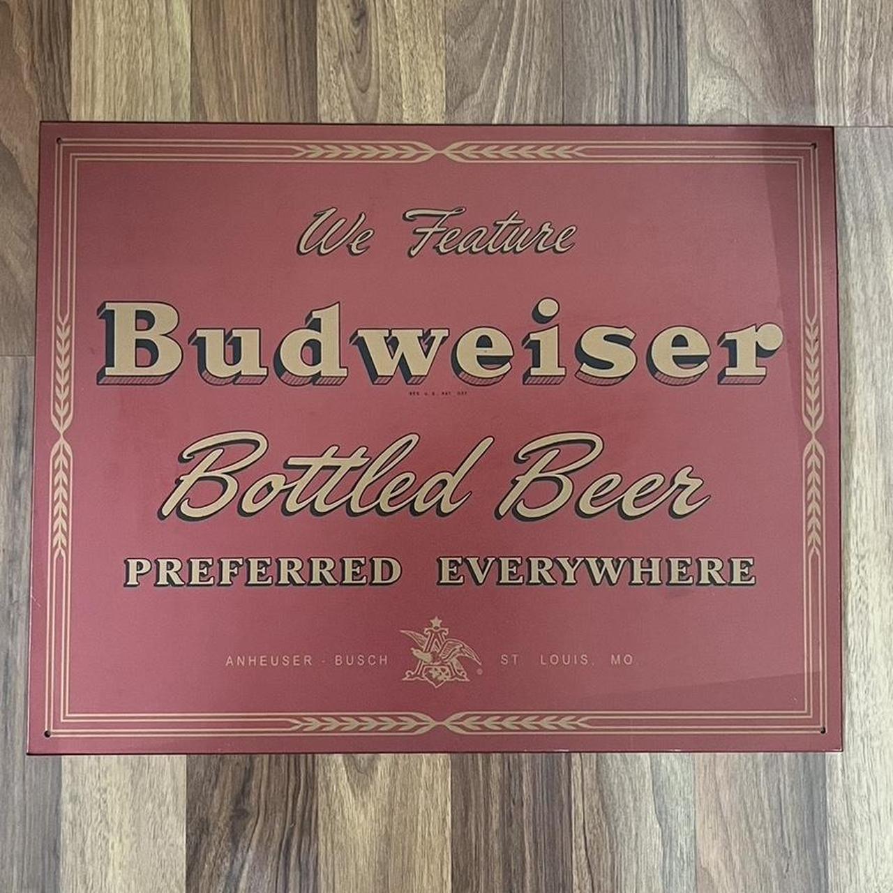 Budweiser Burgundy and Tan Decor-home-accesories | Depop