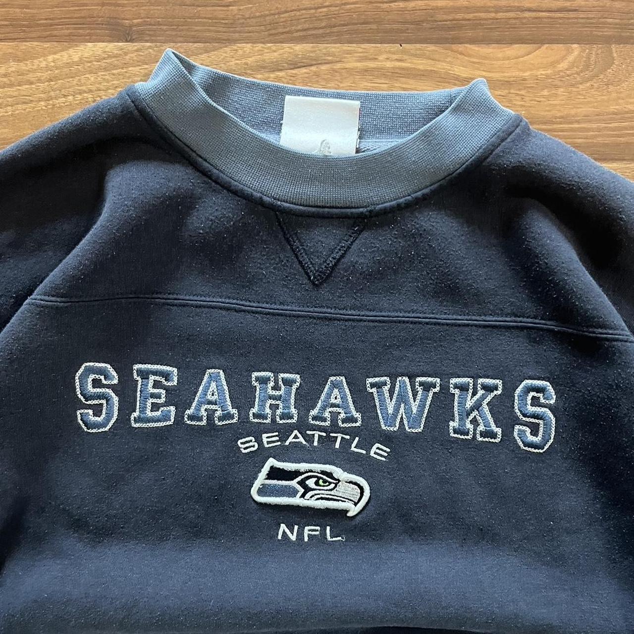 Vintage Seattle Seahawks Crewneck Sweatshirt - L - Depop