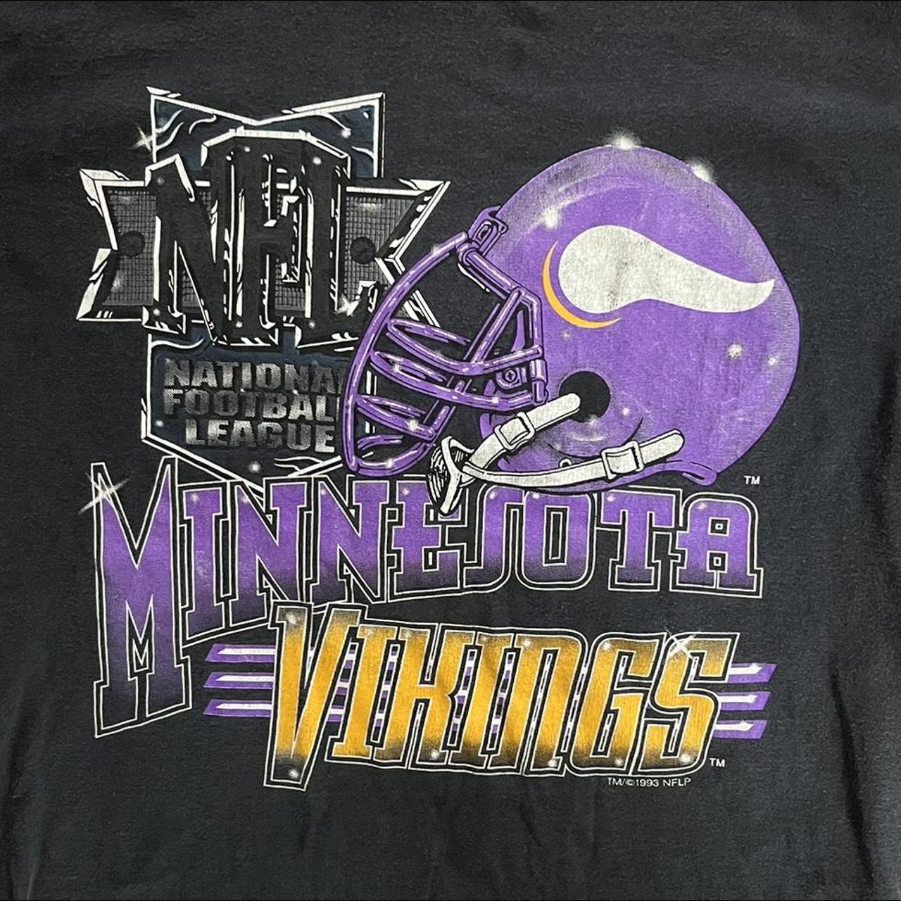 Vintage 90's Minnesota Vikings Tshirt Single stitch, - Depop