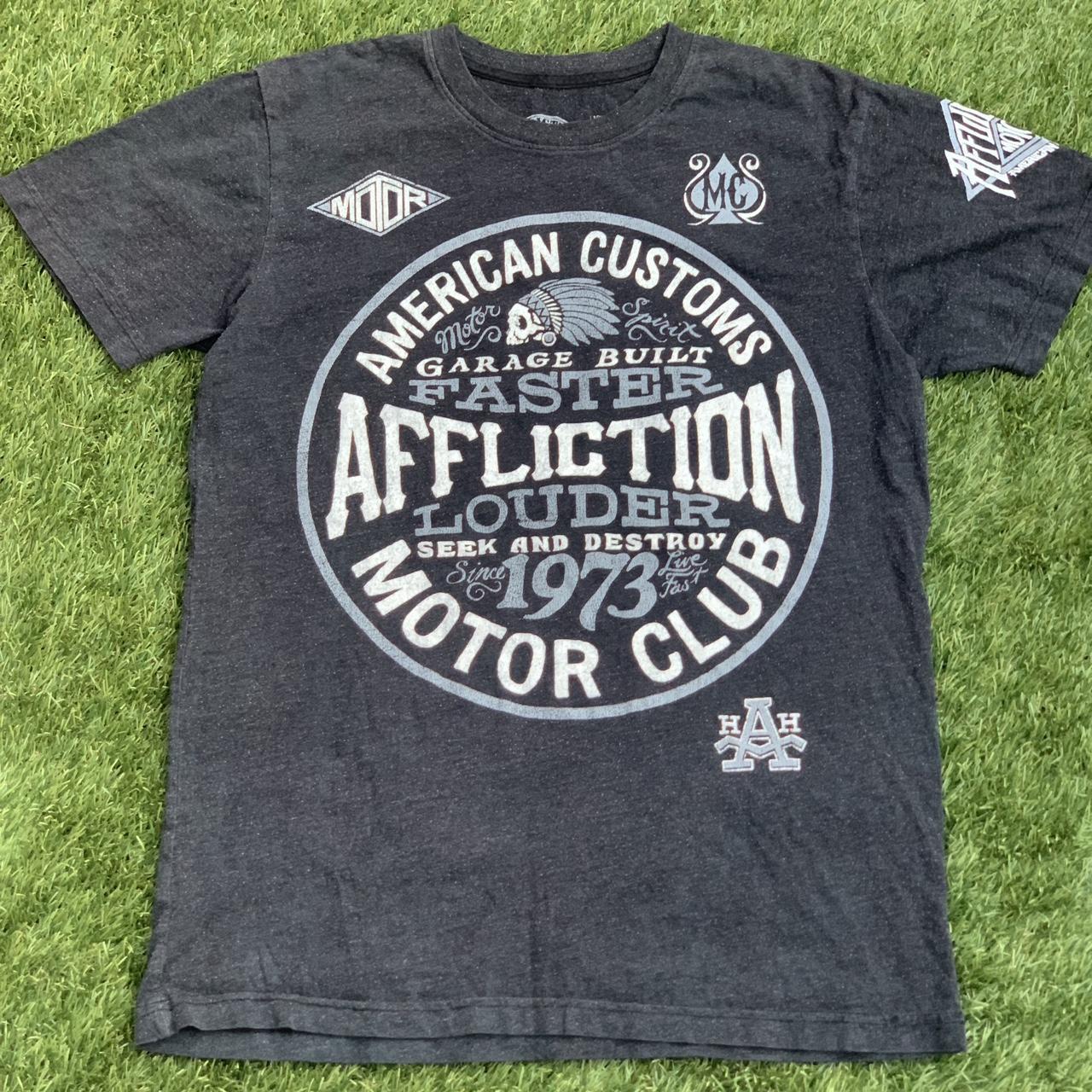 Affliction t shirt (size men’s medium) has a tiny... - Depop