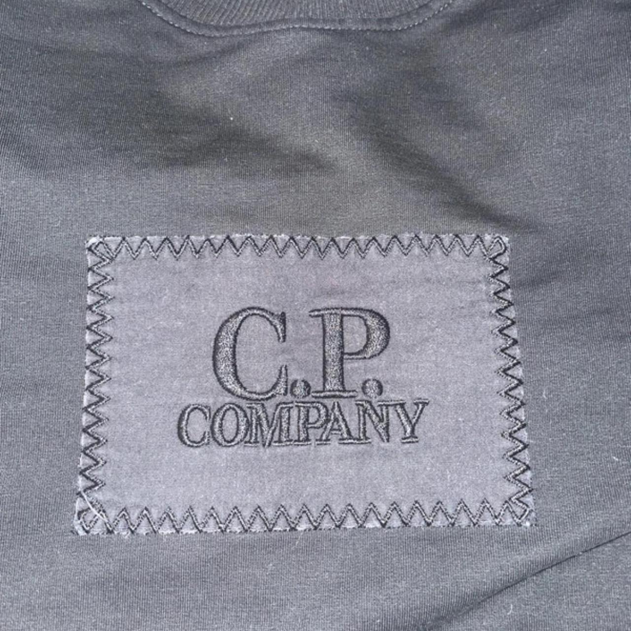 men’s large fake cp company box logo jumper really... - Depop