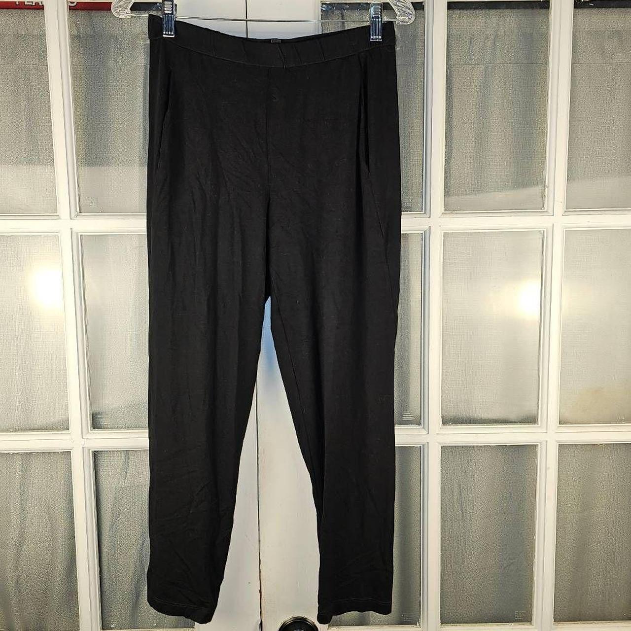 Eileen Fisher Petite Womens Black Stretch Pants PS - Depop